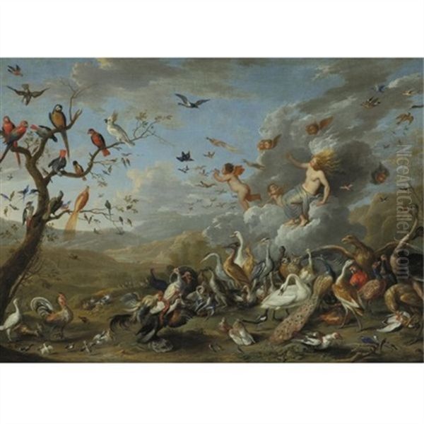 An Allegory Of Air Oil Painting by Jan van Kessel the Elder