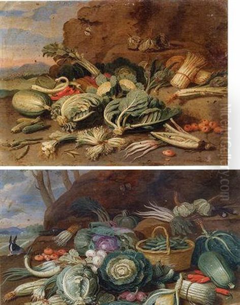 Natura Morta Con Verdure Oil Painting by Jan van Kessel the Elder