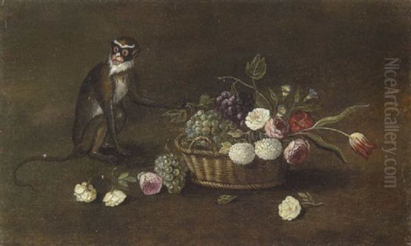 Stillleben Mit Meerkatze by Jan van Kessel the Elder