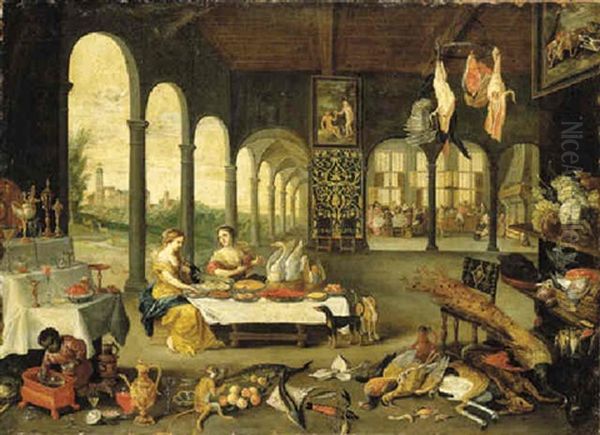 An Allegory Of Taste Oil Painting by Jan van Kessel the Elder