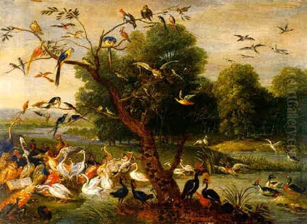 Vogelkonzert Oil Painting by Jan van Kessel the Elder