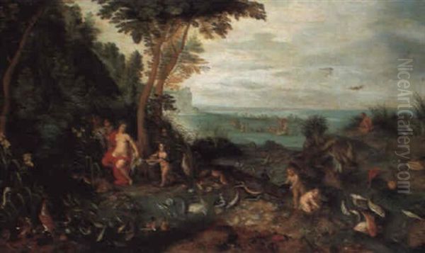 An Allegory Of Water by Jan van Kessel the Elder