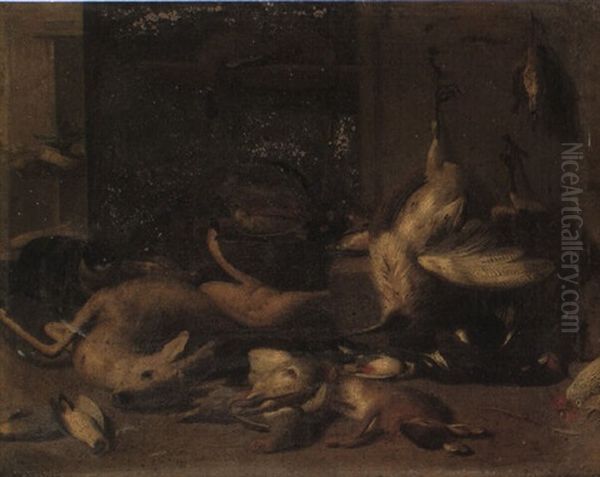 Dead Game In A Larder Oil Painting by Jan van Kessel the Elder