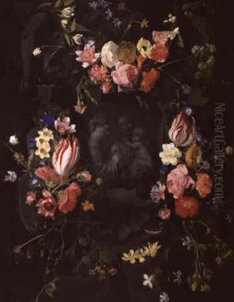 Guirlande De Fleurs Oil Painting by Jan van Kessel the Elder