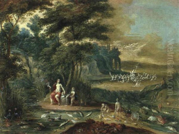 Allegorische Darstellung Des Elementes Wasser Oil Painting by Jan van Kessel the Elder