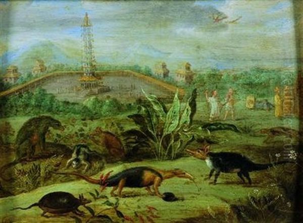 L'asie Oil Painting by Jan van Kessel the Younger