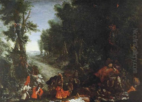 El Sueno Del Mercader Oil Painting by Jan van Kessel the Younger