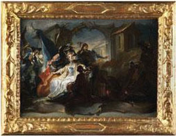 Allegorie Der Musik Oil Painting by Johann Wolfgang Baumgartner