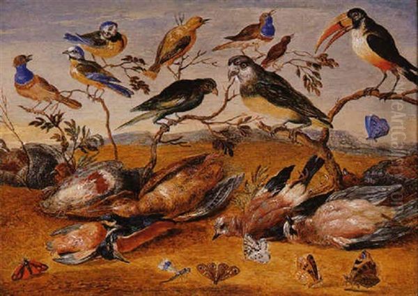 Concert D'oiseaux Oil Painting by Ferdinand van Kessel