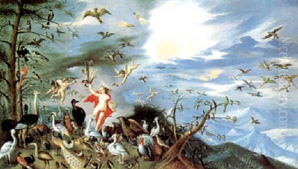 Allegory Of Air Oil Painting by Ferdinand van Kessel