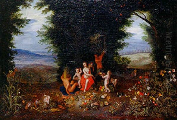 Allegorie De La Terre Oil Painting by Ferdinand van Kessel