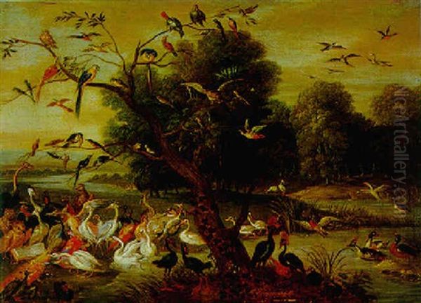 Das Vogelkonzert Oil Painting by Ferdinand van Kessel