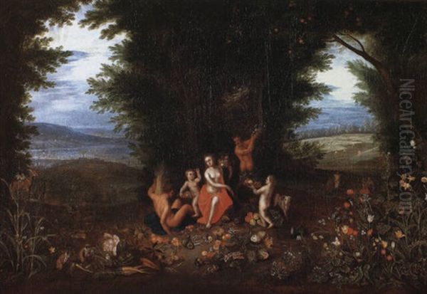 Allegorie De La Terre Oil Painting by Ferdinand van Kessel