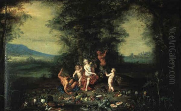 Allegorie De L'abondance Oil Painting by Ferdinand van Kessel