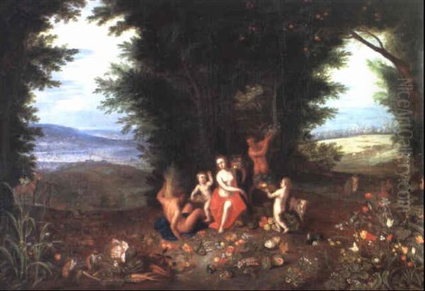 Allegorie De La Terre Oil Painting by Ferdinand van Kessel