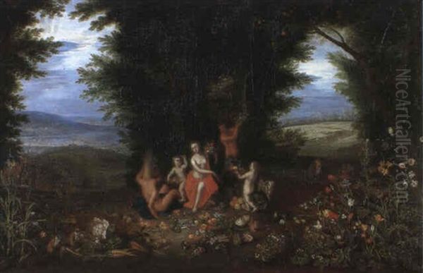 Allegorie De La Terre Oil Painting by Ferdinand van Kessel