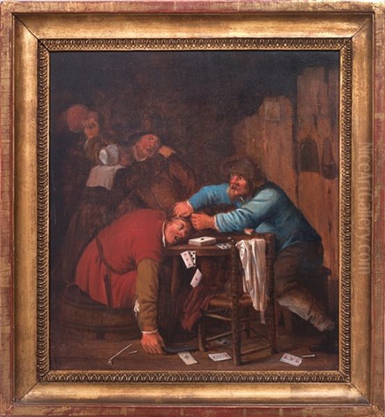 The Cheater Oil Painting by Jean-Thomas (Nicolas V) Kessel