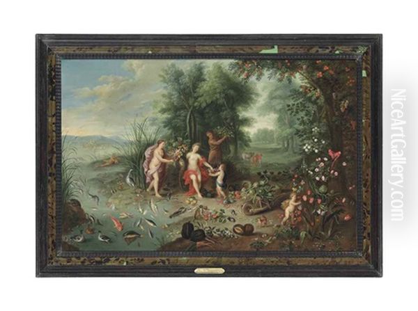 Allegory Of Water Oil Painting by Jan van Kessel