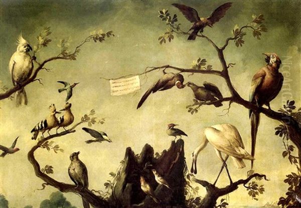 Le Concert D'oiseaux Oil Painting by Jan van Kessel