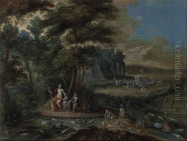 Die Allegorie Des Wassers Oil Painting by Jan van Kessel