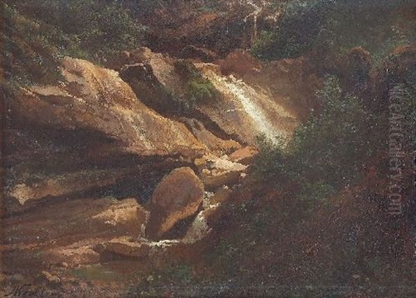 Winkel Oil Painting by August Friedrich Kessler