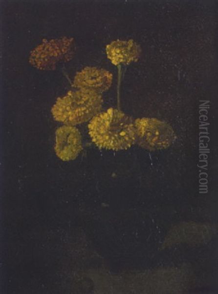 Stillleben Mit Ringelblumen Oil Painting by Dick Ket