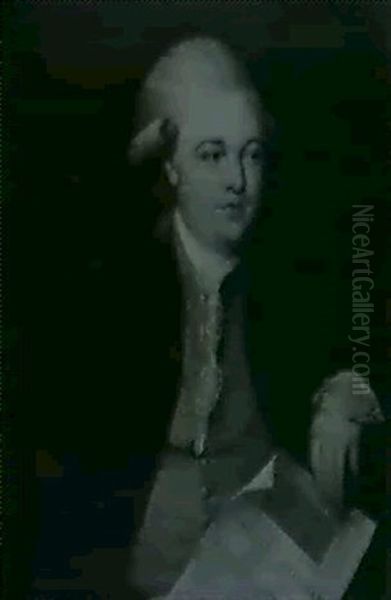 Half Length Portrait Of James Johnstone, M.d. Of Galabank   And Worcester, 1730-1802, ... Oil Painting by Tilly Kettle