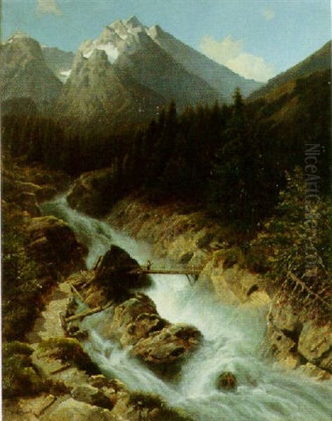 Berglandschaft Oil Painting by Marie von Keudell