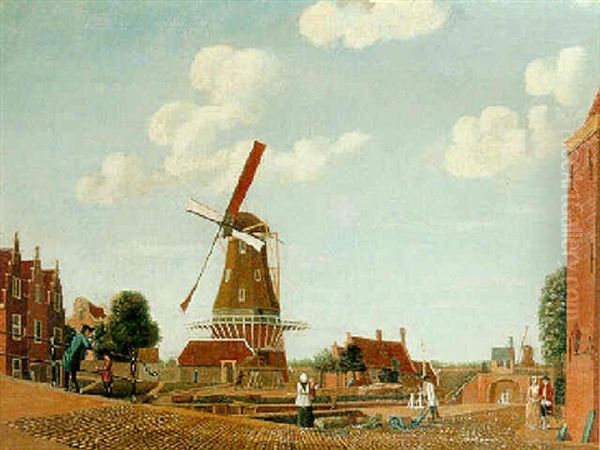 Amsterdam, View Of The Bastion Sloterdijk With The Mill De Kray by Hendrik Keun