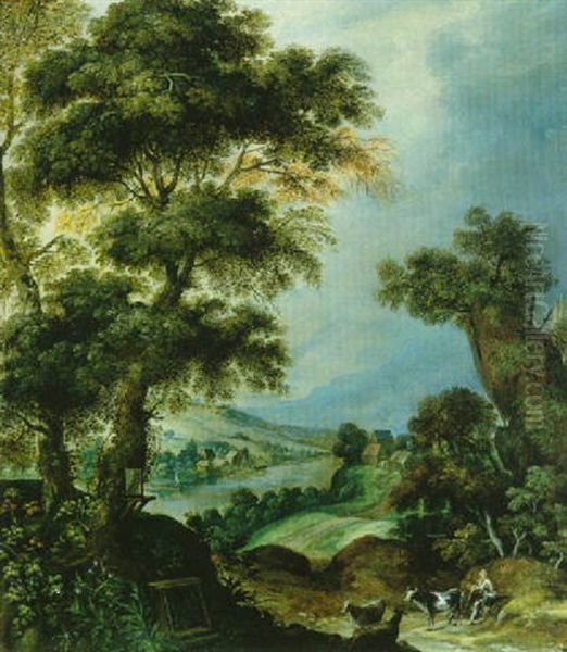 Landschaft Mit Dem Verlorenen Sohn Oil Painting by Kerstiaen de Keuninck