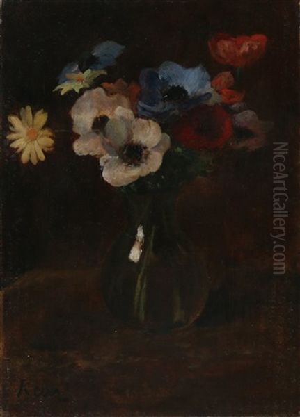 Bloemstilleven Oil Painting by Jacob Simon Hendrik Kever