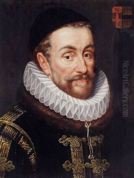 Portrait Of King William I, Prince Of Orange Oil Painting by Adriaen Thomasz Key