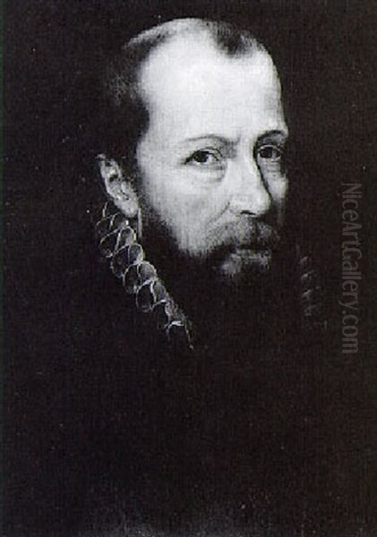 Portrait Of A Bearded Gentleman Oil Painting by Adriaen Thomasz Key