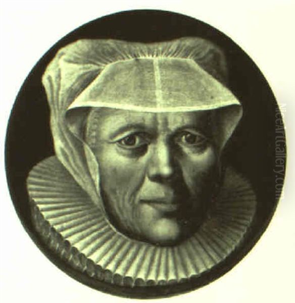 Portrait Of A Woman In A White Cap And Ruff Oil Painting by Adriaen Thomasz Key