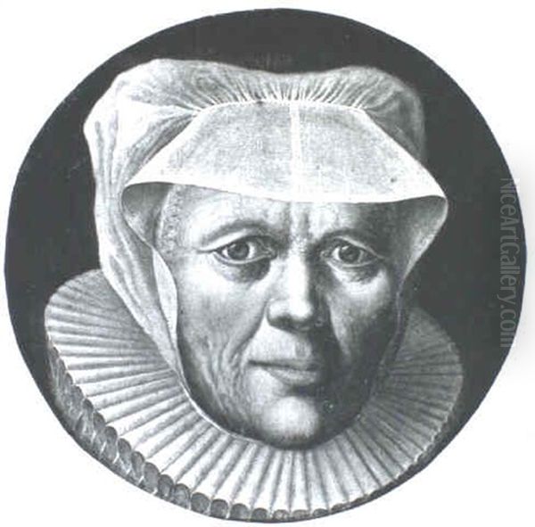 Portrait Of A Woman In A White Cap And Ruff Oil Painting by Adriaen Thomasz Key