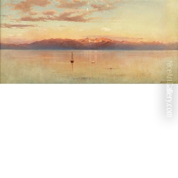 Lake Tahoe Vista (+ Lake Tahoe Vista, Lrgr; 2 Works) Oil Painting by John Ross Key