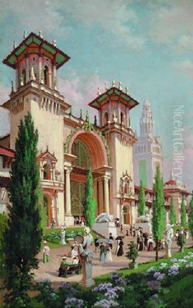 Electric Building, Pan American Exposition 1901; Buffalo N.y. Oil Painting by John Ross Key