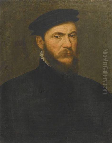 Portrait Of A Bearded Man, Half-length Oil Painting by Willem Key