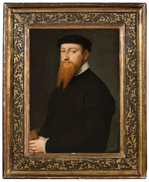 Portrait Of A Man With A Red Beard Oil Painting by Willem Key