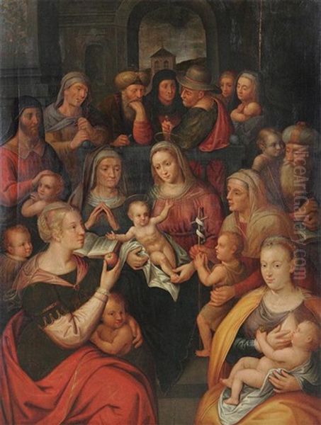 La Famille De La Sainte Vierge Oil Painting by Willem Key