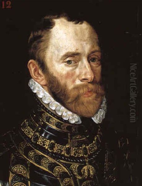 Portrait De Philippe De Montmorency-nivelle Ii Comte De     Horn Oil Painting by Willem Key