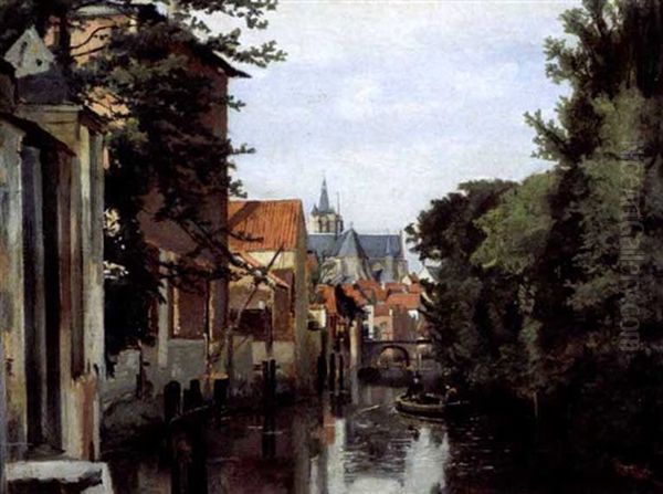 Mechelen - Het Klapgat Oil Painting by Albert De Keyser