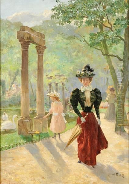 The Promenade Oil Painting by Albert Baure