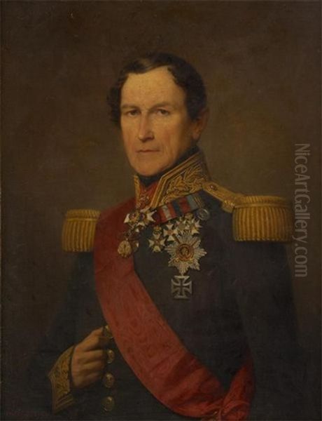 Portrait De Leopold 1er En Tenue D'apparat by Nicaise de Keyser