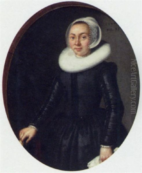 Portrait Of A Lady Oil Painting by Thomas De Keyser