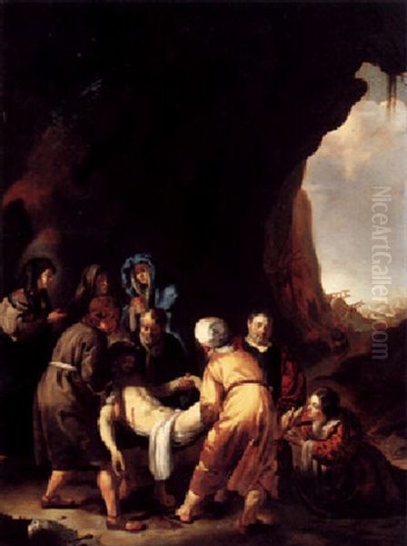 The Entombment Of Christ Oil Painting by Thomas De Keyser