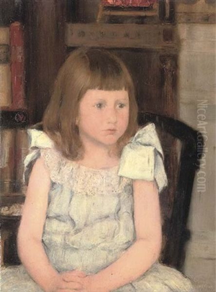 Portrait Of Simone Heger Oil Painting by Fernand Khnopff