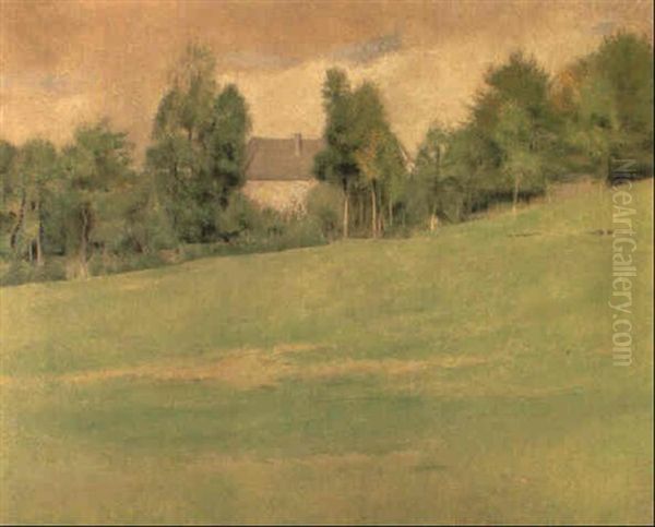 La Venue De L'aube A Fosset Oil Painting by Fernand Khnopff