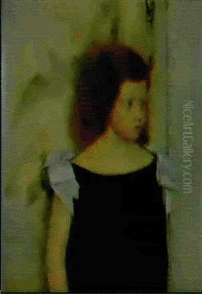 A Portrait Of Gabrielle Braun Oil Painting by Fernand Khnopff