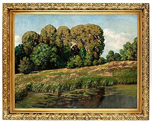 Landskap Oil Painting by Mikhail Ivanovich Kholodovsky